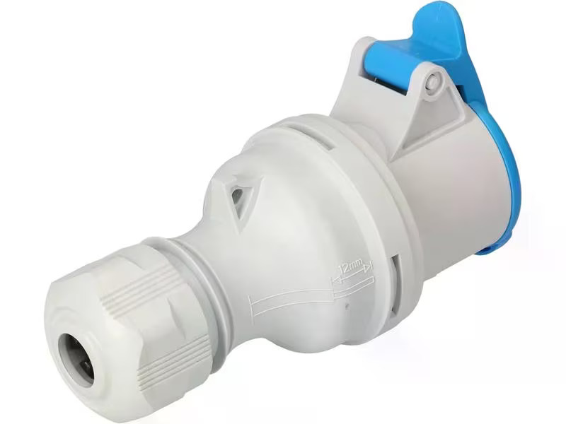 maxCAMP Montagekupplung CEE 2P+E, IP44, Blau