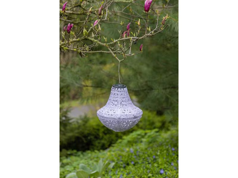 COCON Lampion LED Solar Vase, Violett, 3 Stück