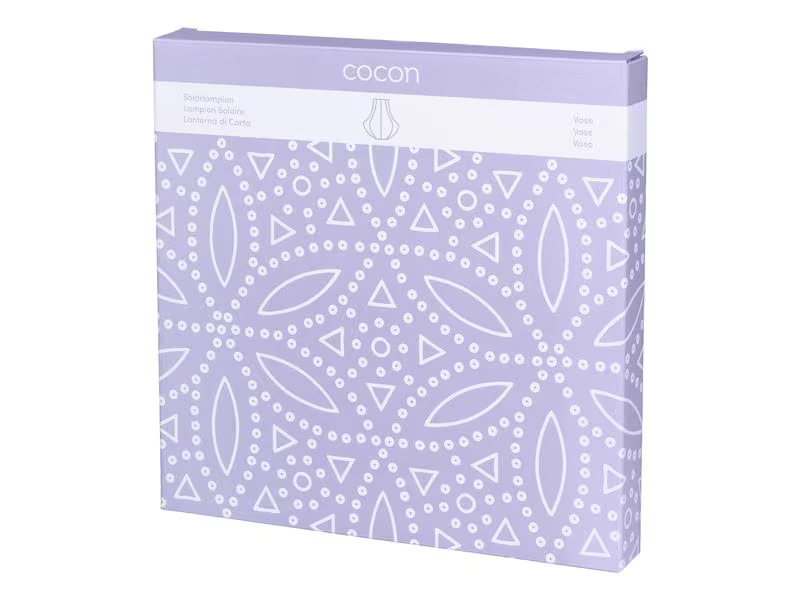 COCON Lampion LED Solar Vase, Violett, 3 Stück