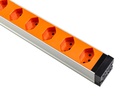 FURBER.power 19 Steckdosenleiste 8x T13 mit Schalter Orange