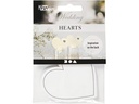Creativ Company Tischkarte Herz 7.5 x 6.9 cm, 10 Stück, Weiss