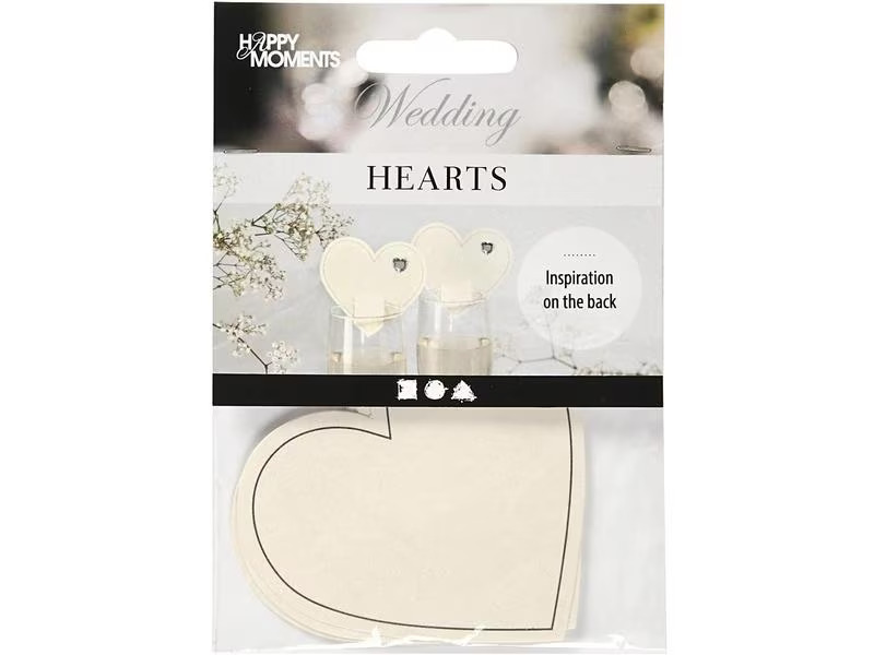 Creativ Company Tischkarte Herz 7.5 x 6.9 cm, 10 Stück, Chamois