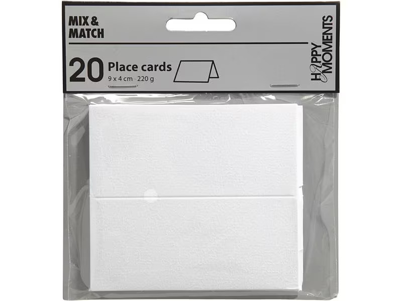 Creativ Company Tischkarte 9 x 4 cm, 20 Stück, Chamois