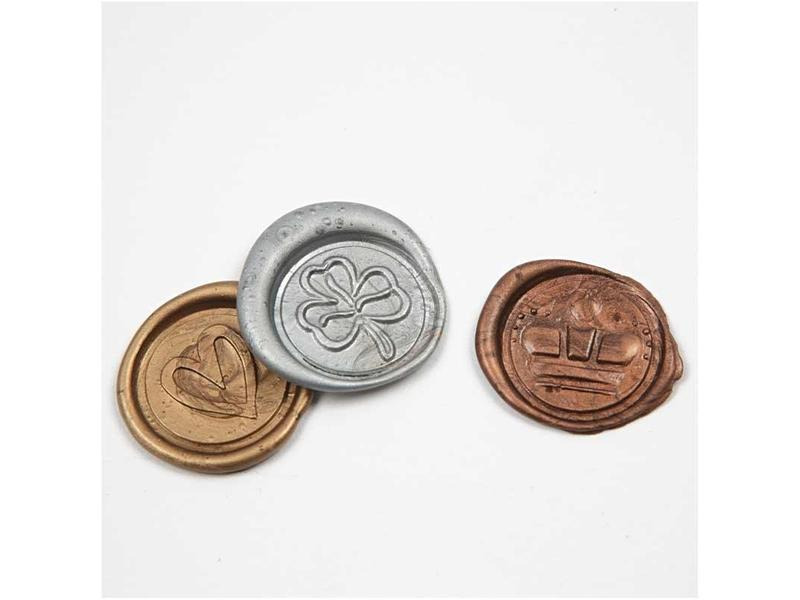 Creativ Company Stempel Zubehör Siegelwachs Bronze/Gold/Silber, 3 Stück
