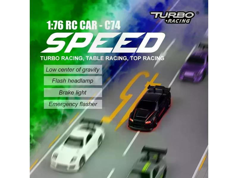 Turbo Racing Micro Sport C74, Schwarz, RTR, 1:76