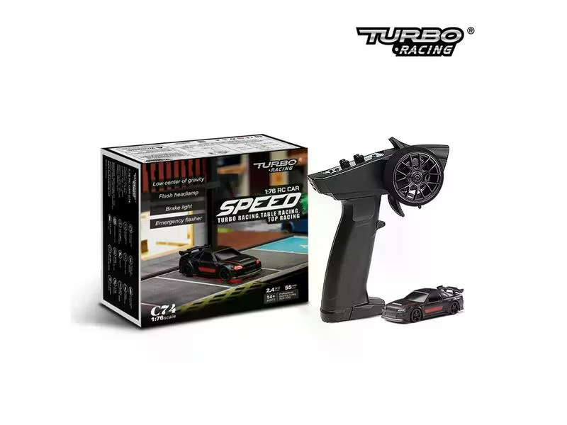 Turbo Racing Micro Sport C74, Schwarz, RTR, 1:76