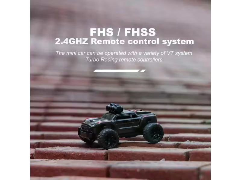 Turbo Racing Micro Monster Truck TC-01, Schwarz, RTR, 1:76