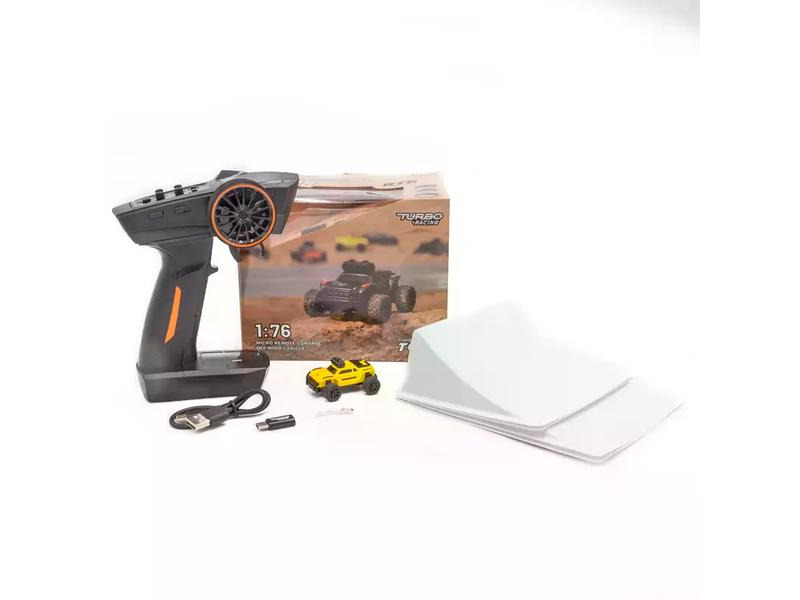 Turbo Racing Micro Monster Truck TC-01, Gelb, RTR, 1:76