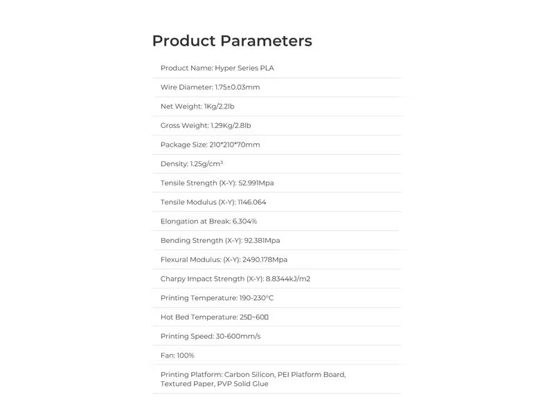 Creality Filament PLA Hyper, Weiss, 1.75 mm, 1 kg