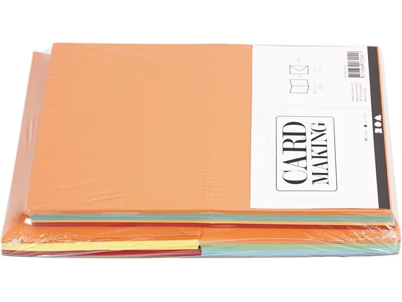 Creativ Company Blankokarte und Couvert 10.5 x 15 cm, 50 Stück, Mehrfarbig