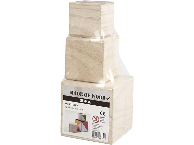 Creativ Company Holzartikel Würfel 3 Grössen