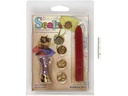 Creativ Company Starterkit Stempel Herz/Kleeblatt/Schmetterling, Rot
