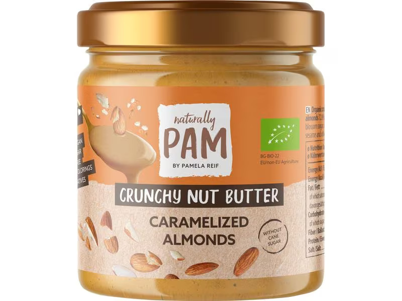 Naturally Pam Brotaufstrich Bio Crunchy Nut Butter Gebrannte Mandeln 200 g