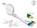 Delock USB 2.0-Kabel USB A – Micro-USB B/2x USB C 1.13 m, Weiss