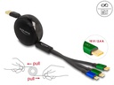 Delock USB 2.0-Kabel USB A – Micro-USB B/2x USB C 1.13 m, Schwarz