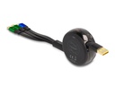 Delock USB 2.0-Kabel USB A – Micro-USB B/2x USB C 1.13 m, Schwarz