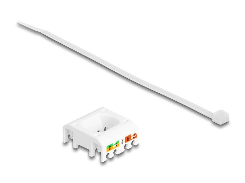Delock Keystone-Modul RJ45 Cat.6A mit roter Staubschutzkappe