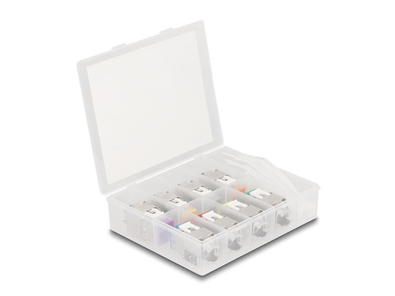 Delock Keystone-Modul RJ45 zu LSA, Cat.6A Farbig, 8 Stück