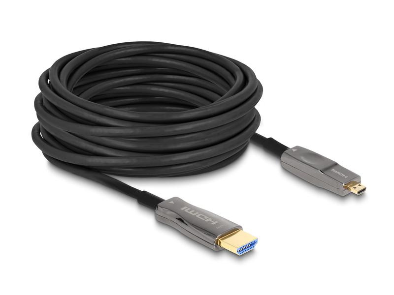 Delock Optisches Kabel 5 in 1 HDMI, 10 m, 8K 60 Hz, aktiv