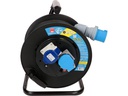 Max Hauri Kabelrolle 30 m, 1x T23, 1x CEE16/3, 1x Schuko, Schwarz
