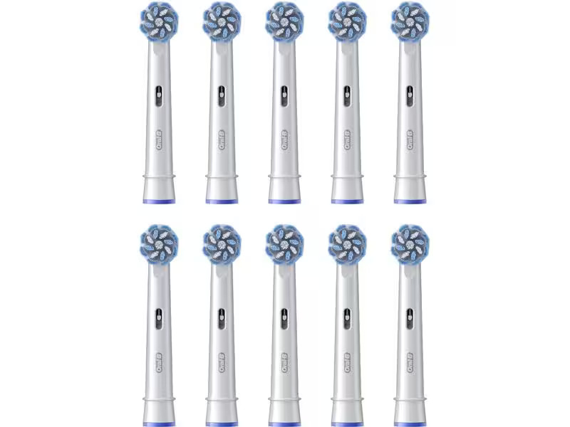 Oral-B Zahnbürstenkopf Sensitive Clean 10 Stück, Weiss