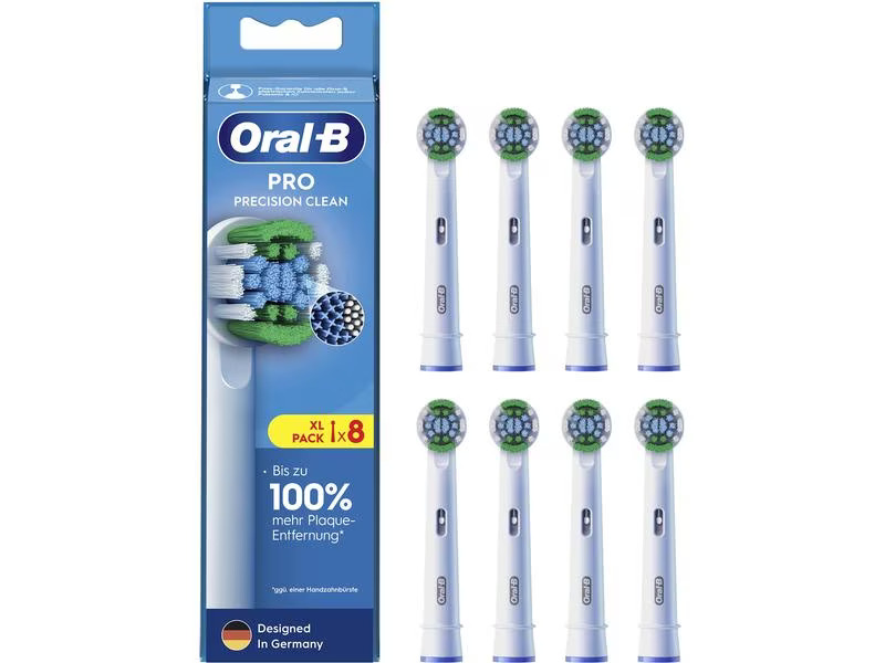 Oral-B Zahnbürstenkopf Precision Clean 8 Stück, Weiss