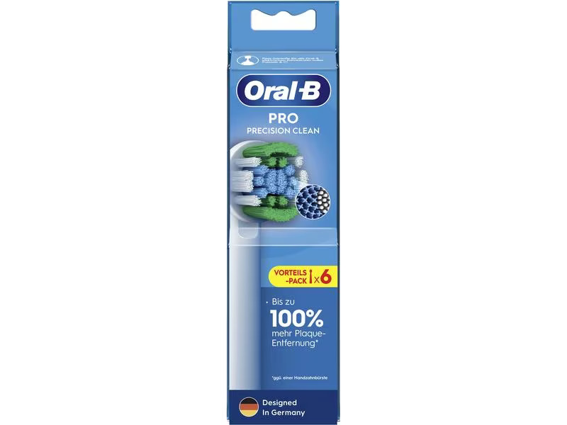 Oral-B Zahnbürstenkopf Precision Clean 6 Stück, Weiss