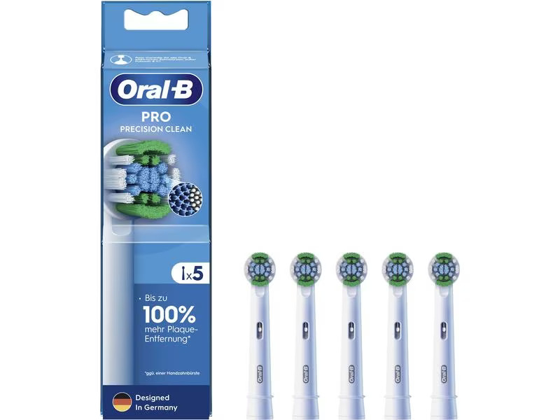 Oral-B Zahnbürstenkopf Precision Clean 5 Stück, Weiss
