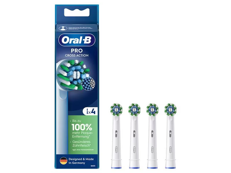 Oral-B Zahnbürstenkopf CrossAction 4 Stück, Weiss