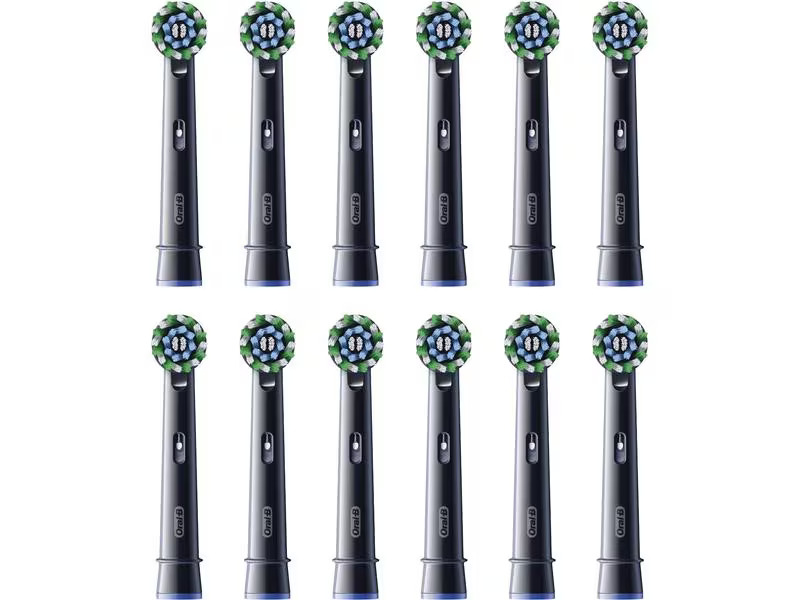 Oral-B Zahnbürstenkopf CrossAction 12 Stück, Schwarz