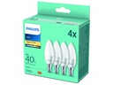 Philips Lampe 5 W (40 W) E14 Warmweiss, 4 Stück
