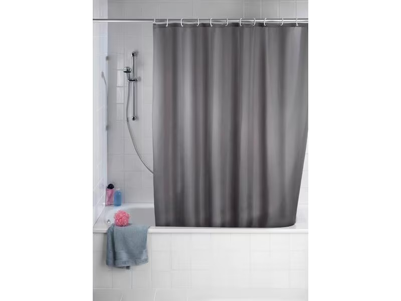 Wenko Duschvorhang Anti-Schimmel 180 x 200 cm, Grau