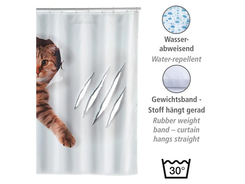 Wenko Duschvorhang Cute Cat 180 x 200 cm