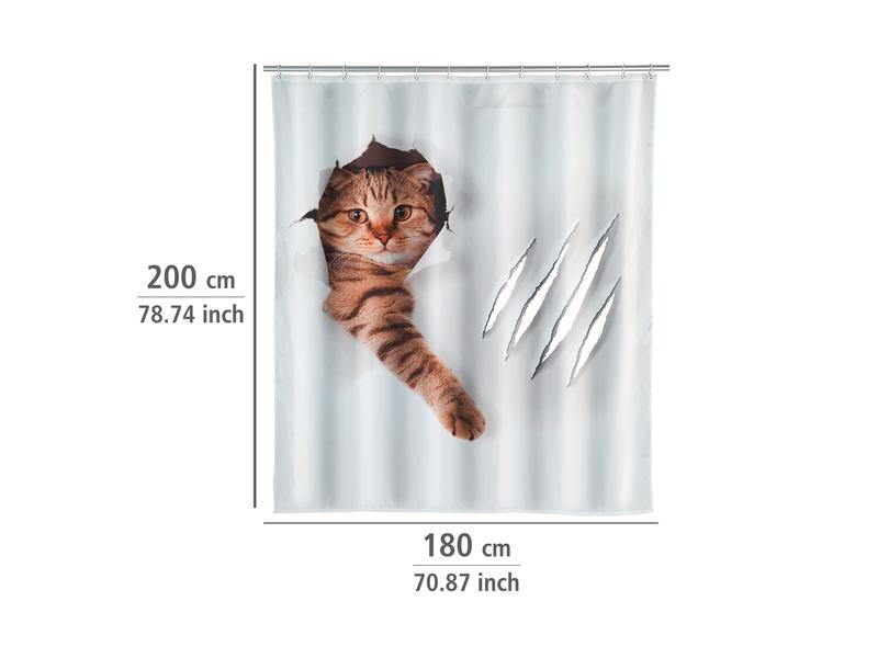 Wenko Duschvorhang Cute Cat 180 x 200 cm