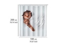 Wenko Duschvorhang Cute Cat 180 x 200 cm