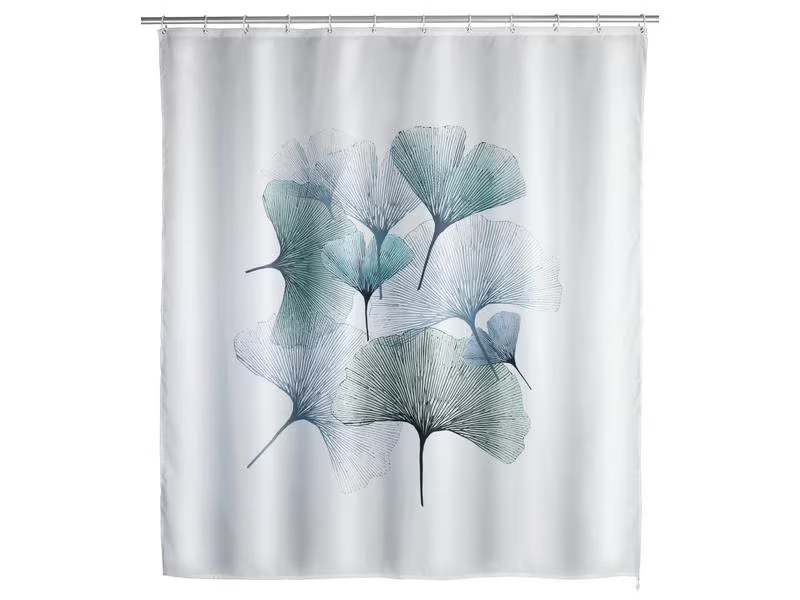 Wenko Duschvorhang Ginkgo Anti-Schimmel 180 x 200 cm