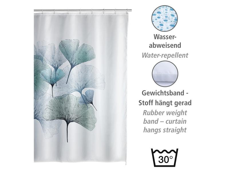 Wenko Duschvorhang Ginkgo Anti-Schimmel 180 x 200 cm