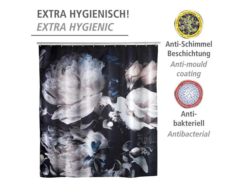 Wenko Duschvorhang Peony Anti-Schimmel 180 x 200 cm