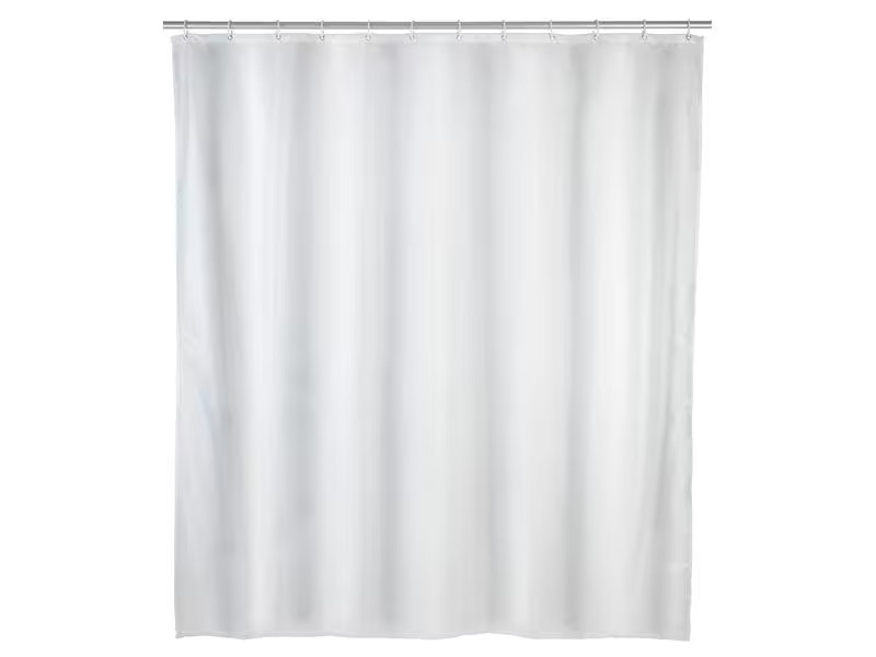 Wenko Duschvorhang Uni 240 x 180 cm, Weiss