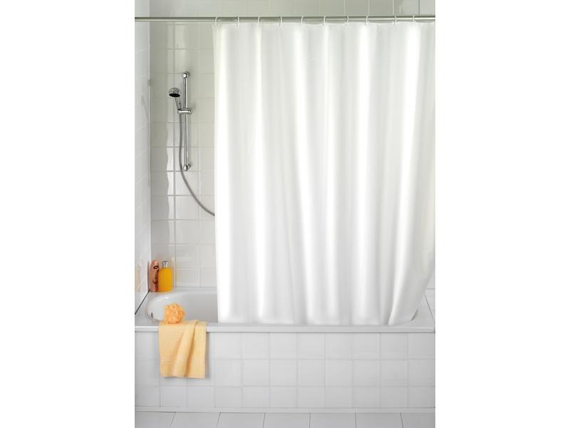 Wenko Duschvorhang Uni 240 x 180 cm, Weiss