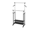 Wenko Garderobenständer All In 117 cm/169 cm, Schwarz/Silber