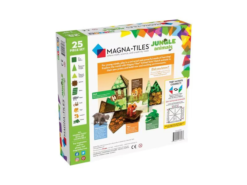 Magna-Tiles Magna-Tiles Dschungel-Tiere Set 25-teilig