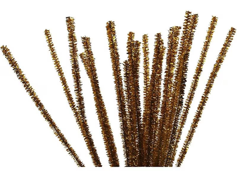 Creativ Company Chenilledraht 6 mm, 24 Stück, Gold