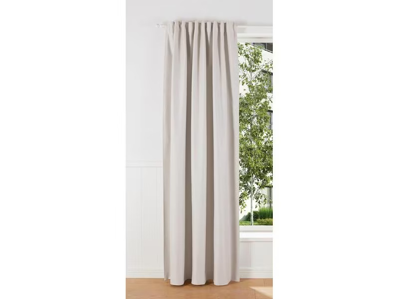 Stotz Decor AG Nachtvorhang mit Faltenband Pinna 245 x 140 cm, Crème