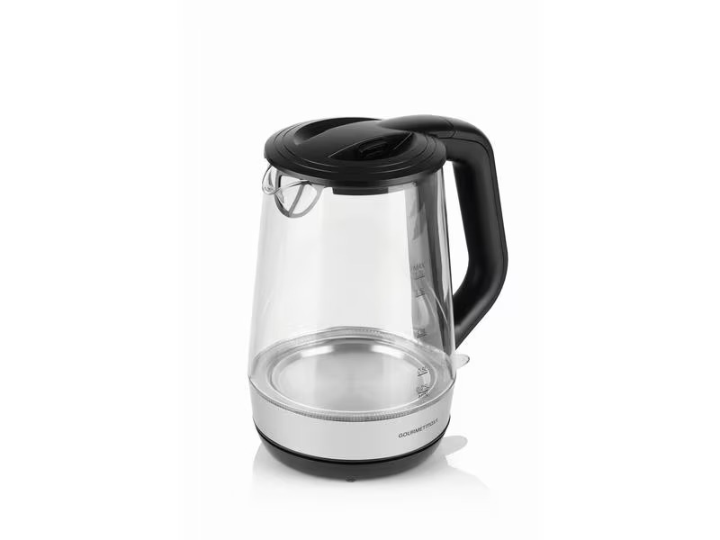 GOURMETmaxx Wasserkocher 1.7 l, Schwarz/Transparent
