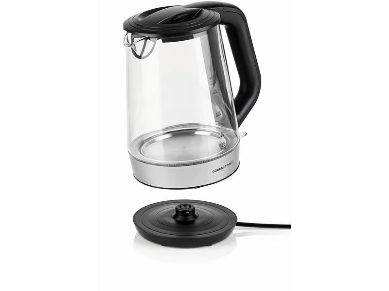 GOURMETmaxx Wasserkocher 1.7 l, Schwarz/Transparent