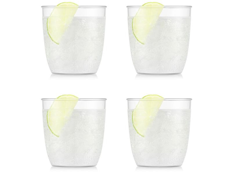 Bodum Outdoor-Becher Kvadrant 200 ml, Transparent, 4 Stück