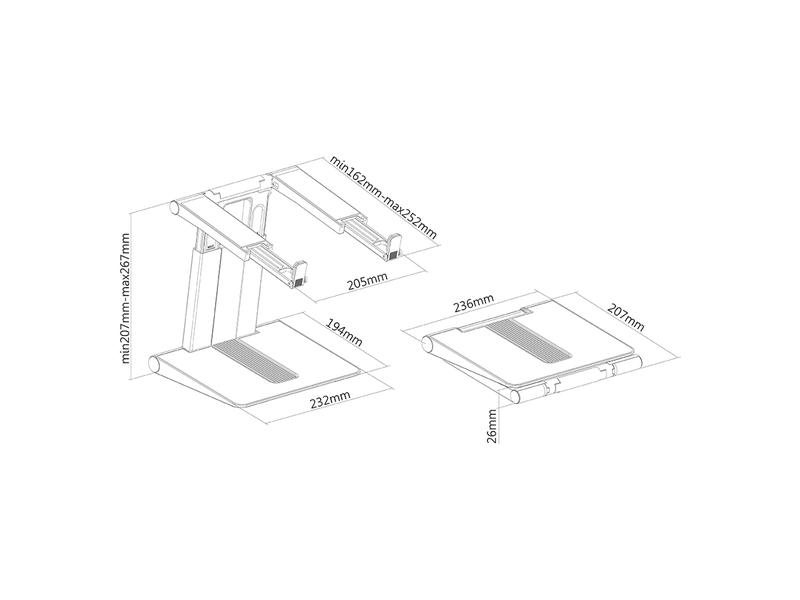 NewStar Halterung NSLS200 Laptop Ständer