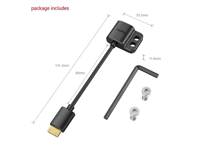 Smallrig Kabel Ultra Slim 4K HDMI Adapter (C to A)