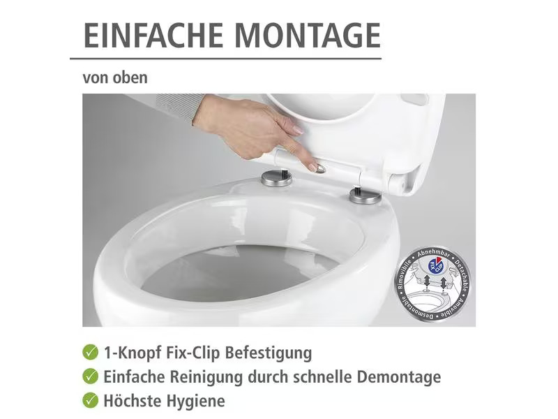 Wenko Toilettensitz Tucan mit Absenkautomatik, Mehrfarbig